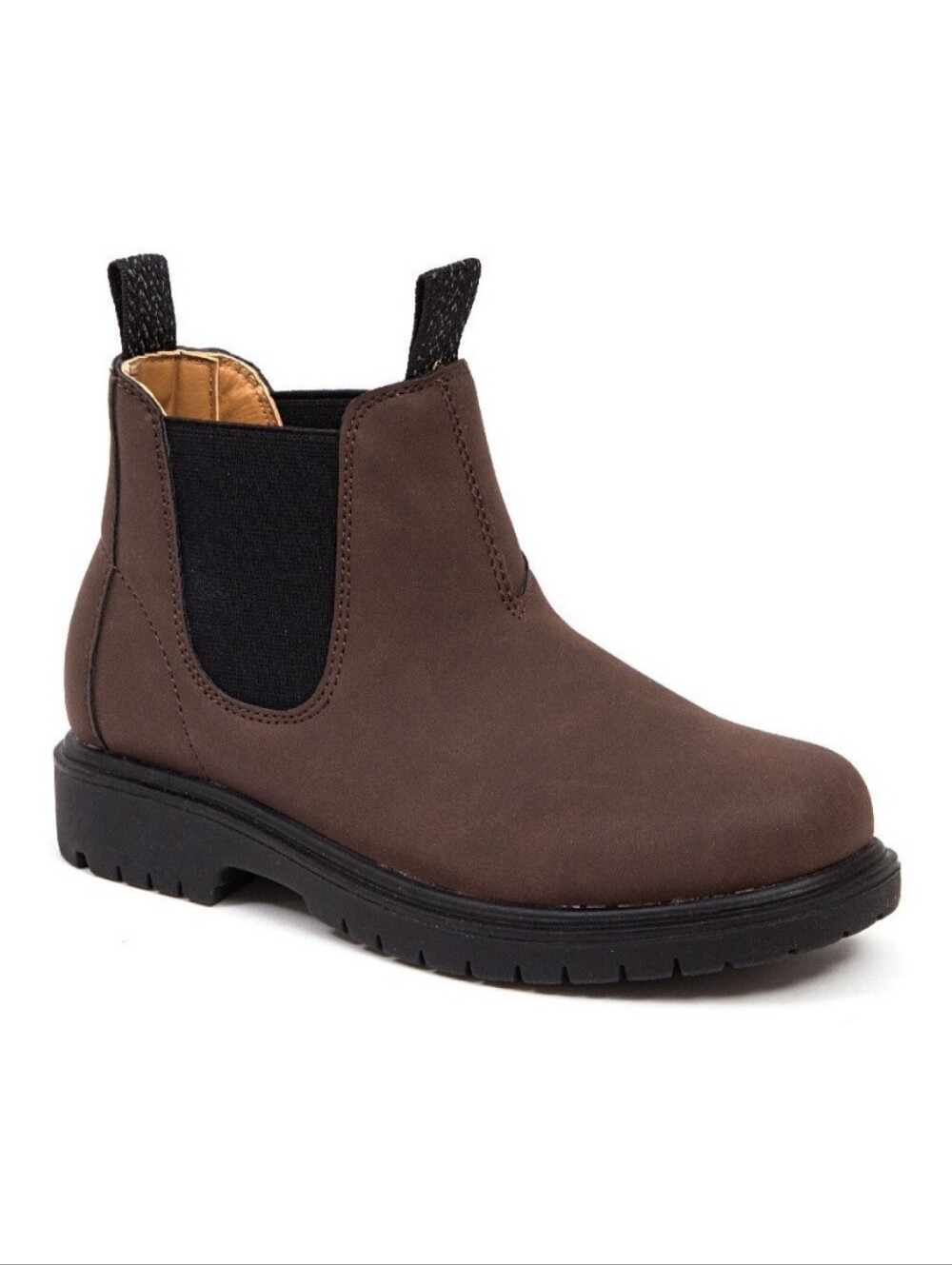 Deer Stags Brock Jr Brown Leather Chelsea Ankle Boots